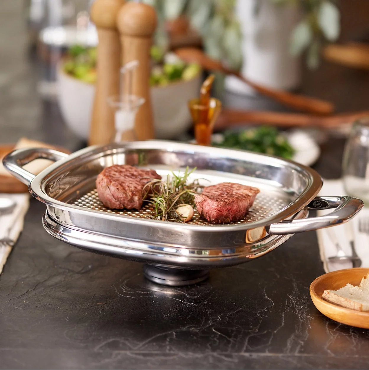 Abyamc Master Grill 3-Piece Indoor Grill Set with Audiotherm