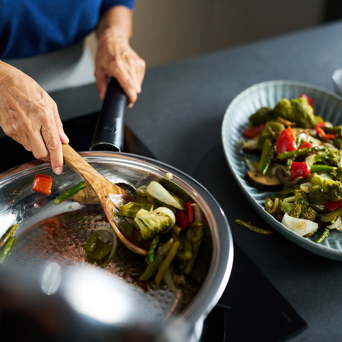 Stainless Steel Frying Pan with Lid for Searing and Frying