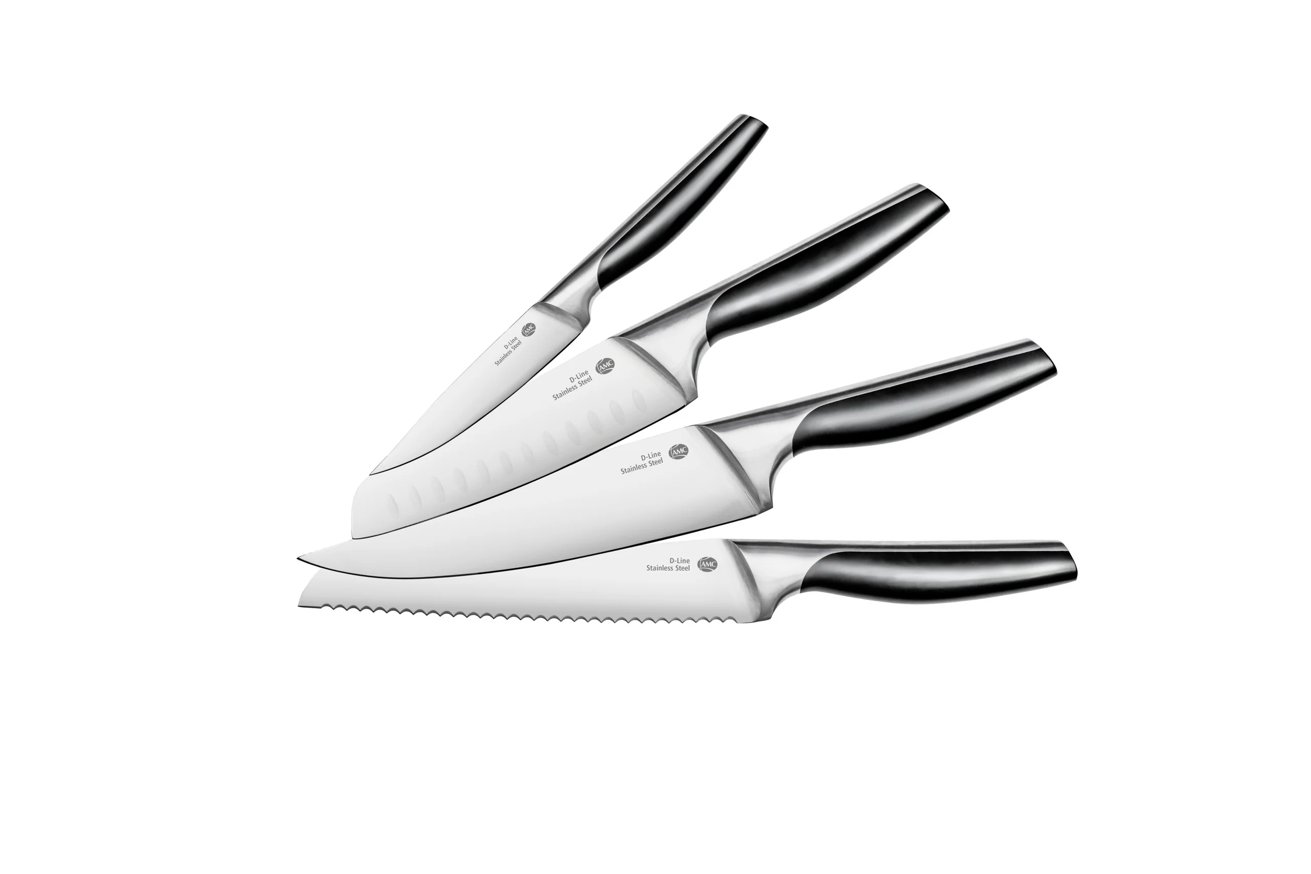 A by AMC D-Line 4-Piece Stainless Steel Knife Set