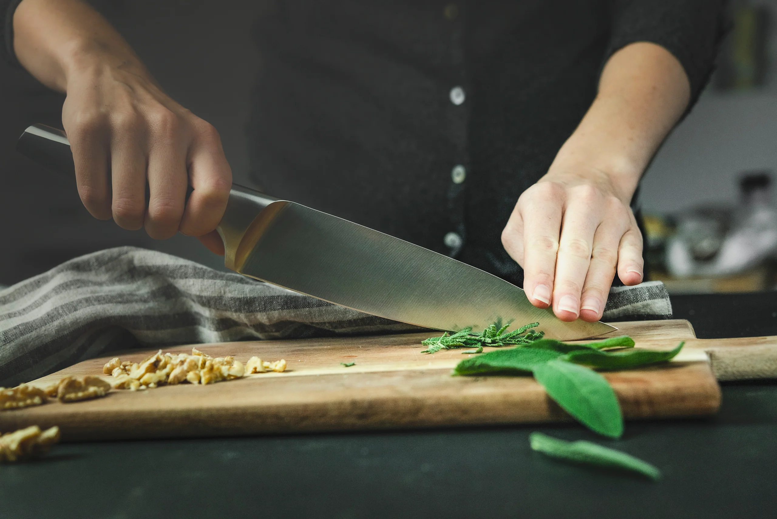 A by AMC D-Line Chef Knife with Balanced 15.2-Inch Length