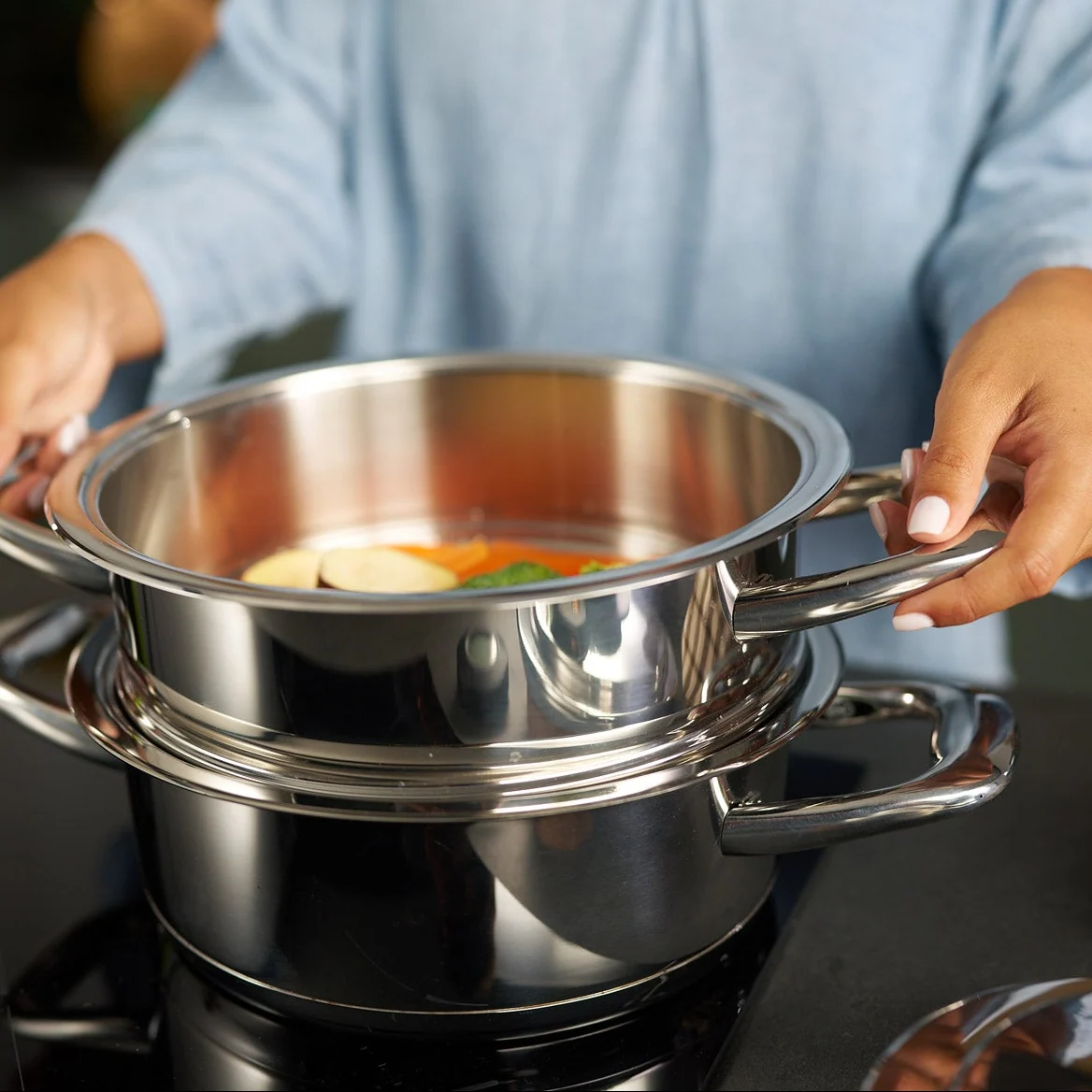 Abyamc Combi Stackable Steamer for 8 Inch and 9.5 Inch Pots